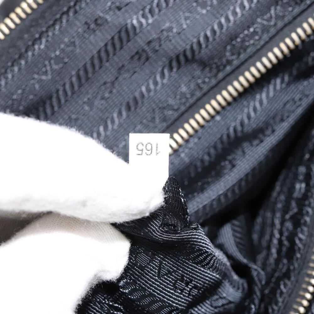 PRADA Hand Bag Nylon Black Gold Auth 148636 - Picture 12 of 16